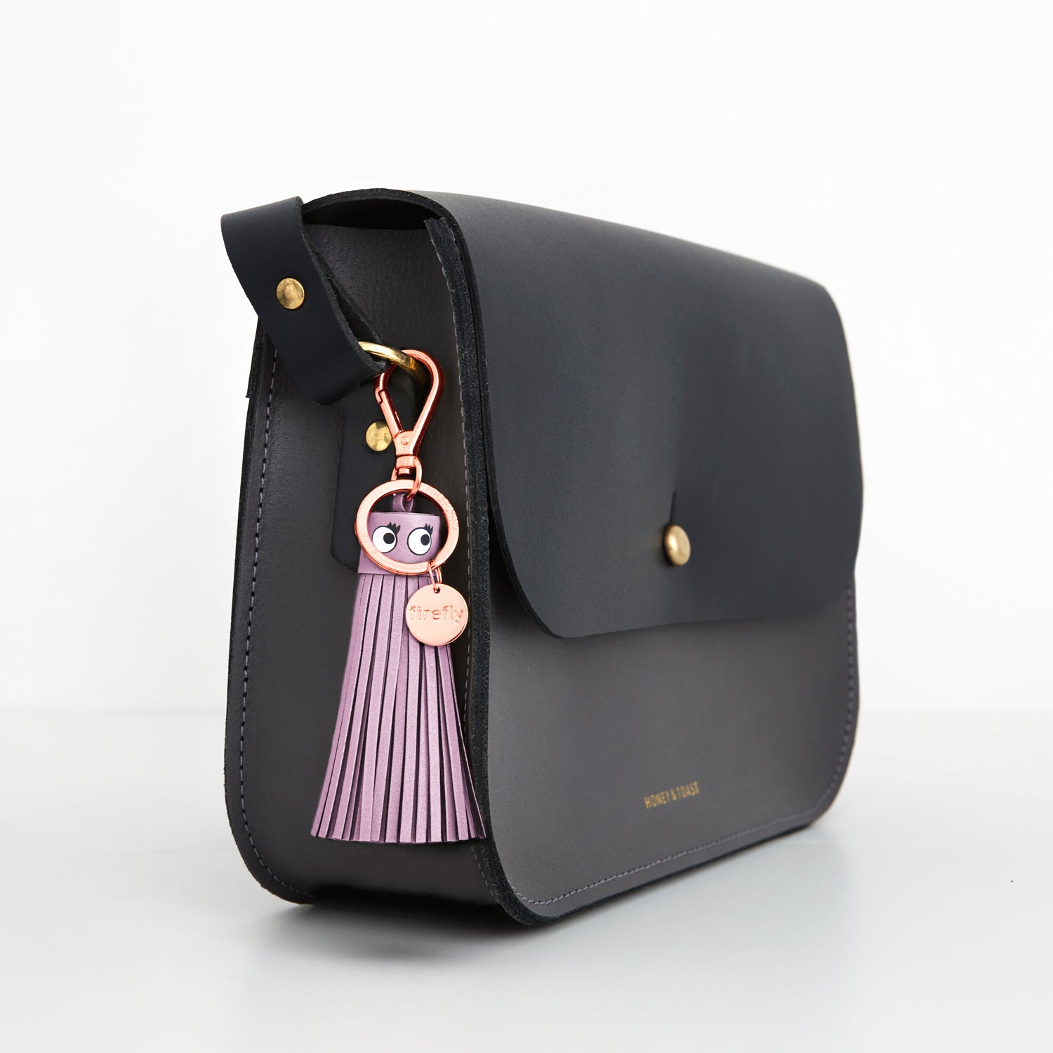 Firefly Reflectors - Lilac "Eye See You" Soft Tassel Reflector Bag Charm
