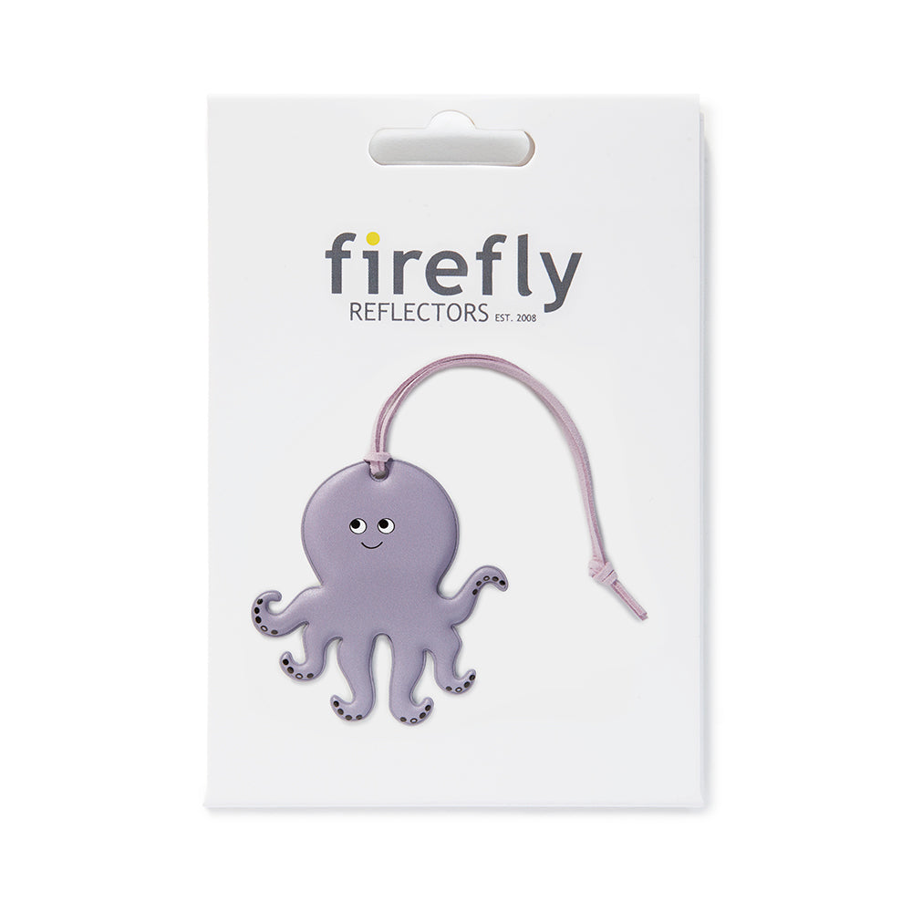 Octopus Soft Shape Reflector Bag Charm from Firefly Reflectors