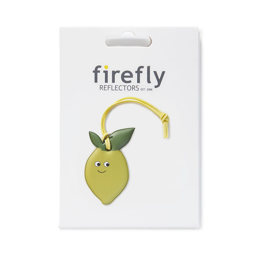 Lemon Soft Shape Reflector Bag Charm - Firefly Reflectors