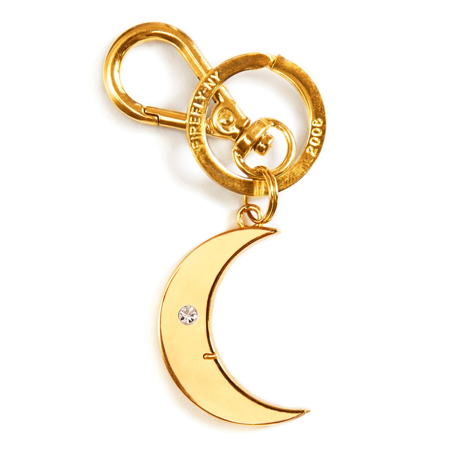 Gold Crescent Moon Bag Charm