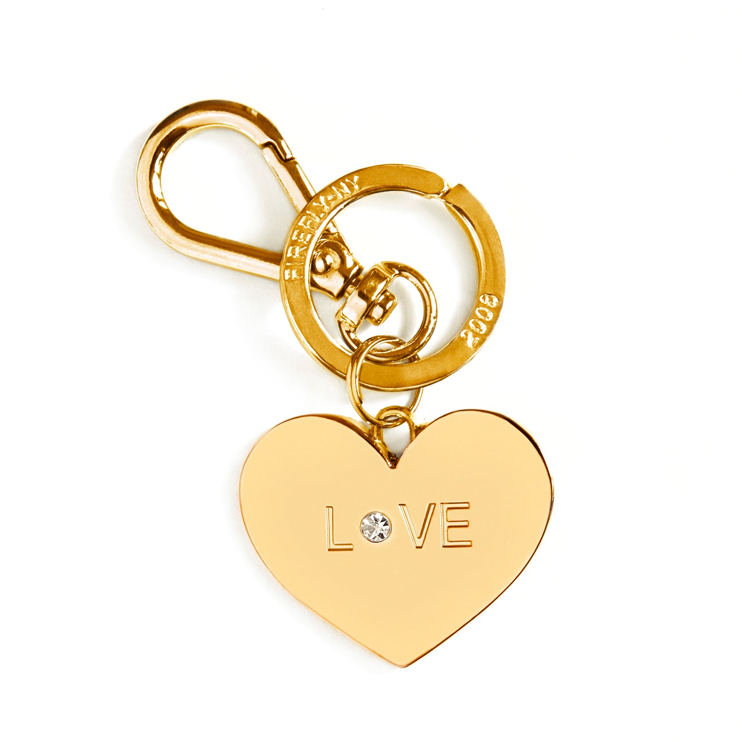 Gold LOVE Heart Bag Charm