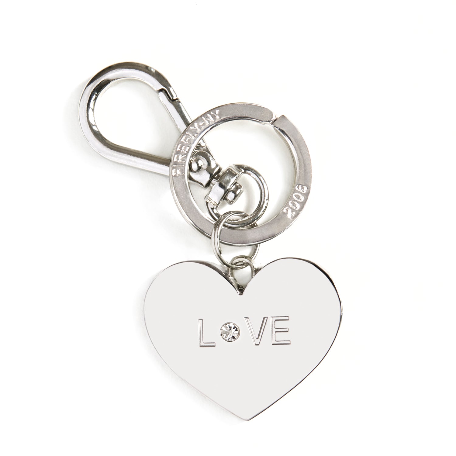Silver LOVE Heart Bag Charm