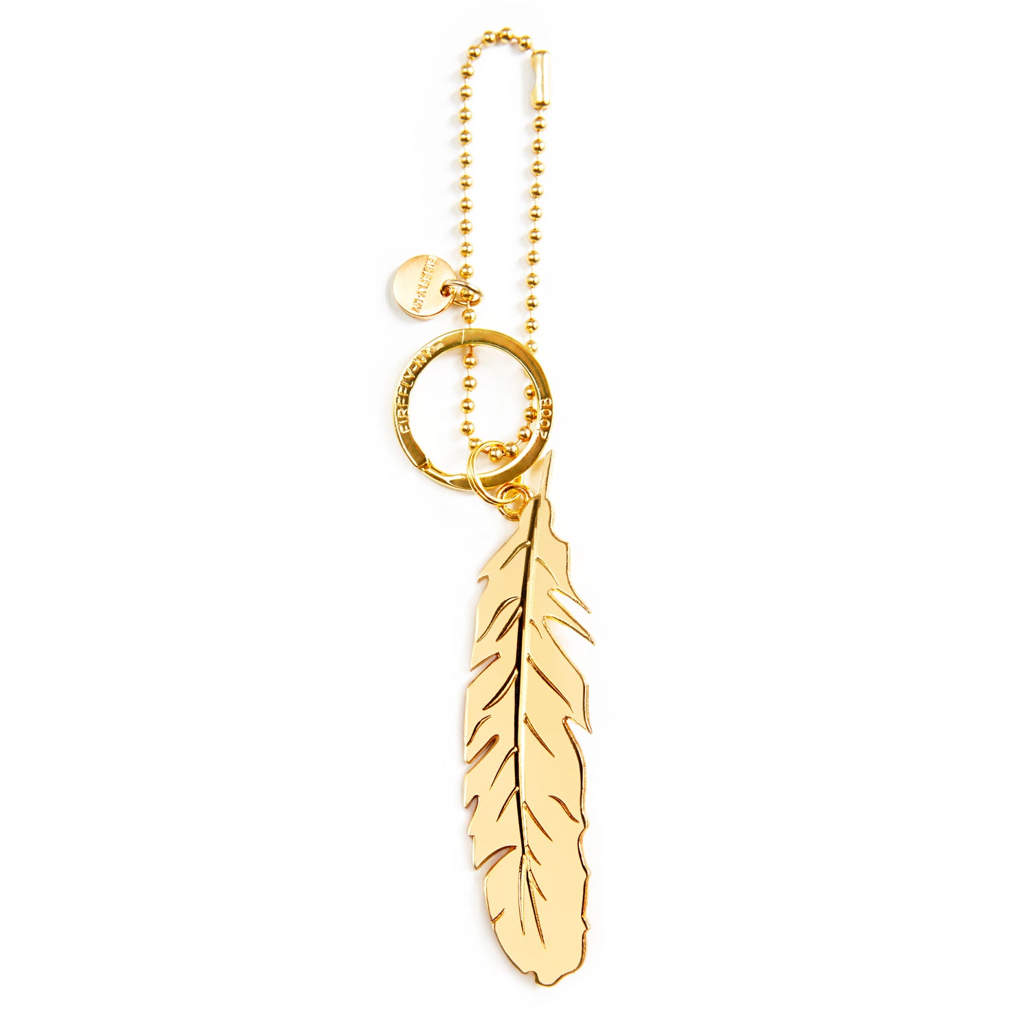 Gold Feather Bag Charm
