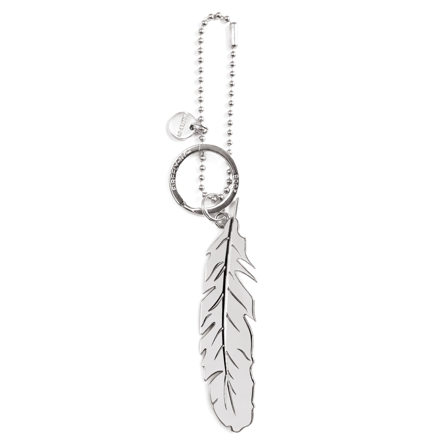 Silver Feather Bag Charm