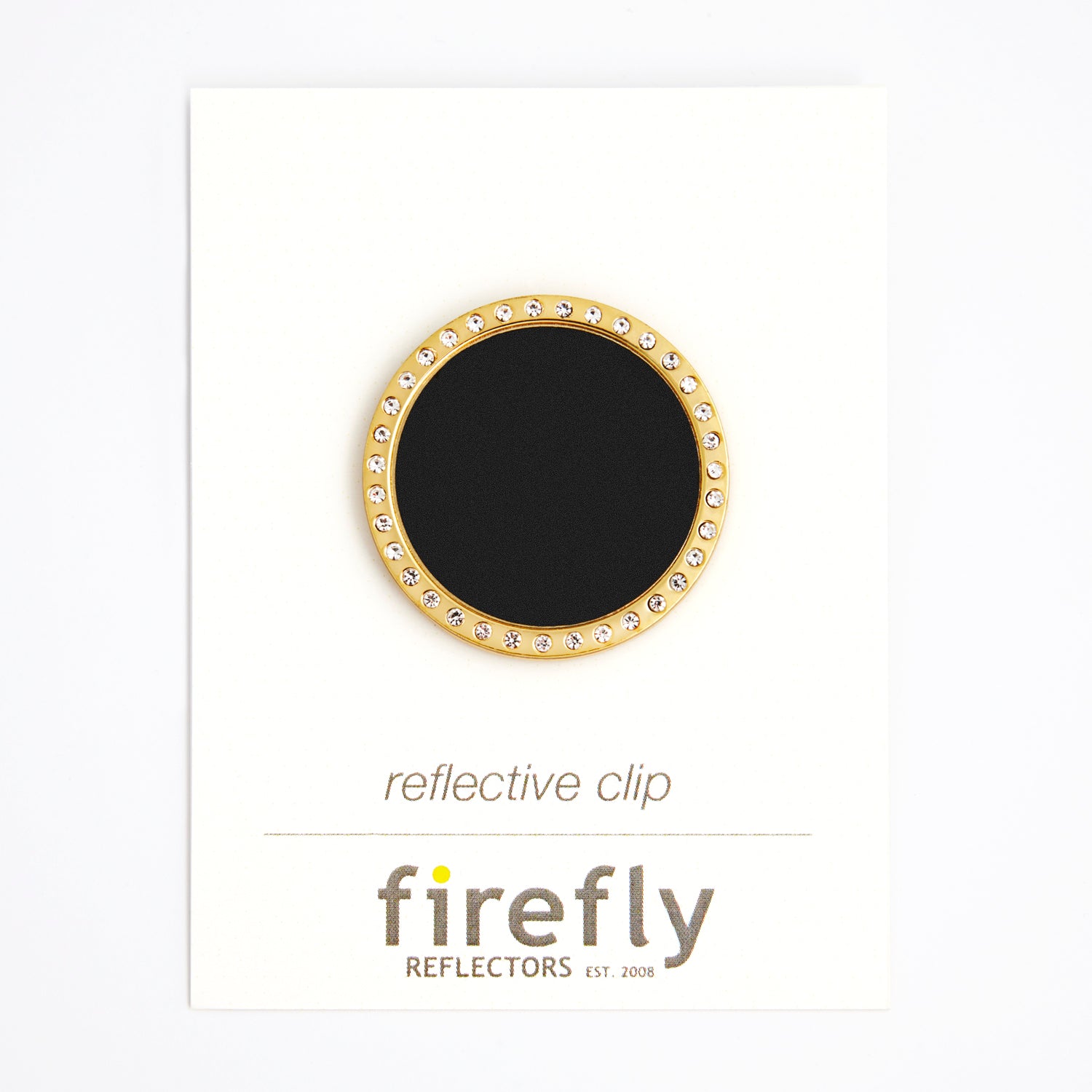 Firefly Reflectors - Gold Clip-on Reflector with crystals