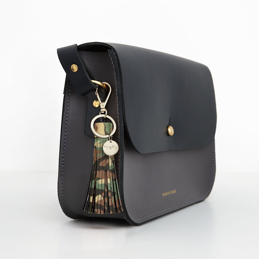 Firefly Reflectors - Camouflage Print Soft Tassel Reflector Bag Charm
