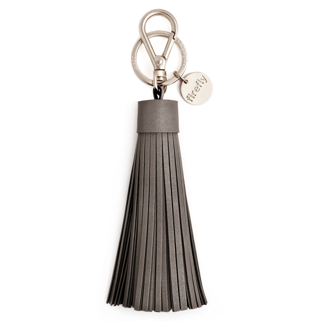 Firefly Reflectors - Charcoal Soft Tassel Reflector Bag Charm