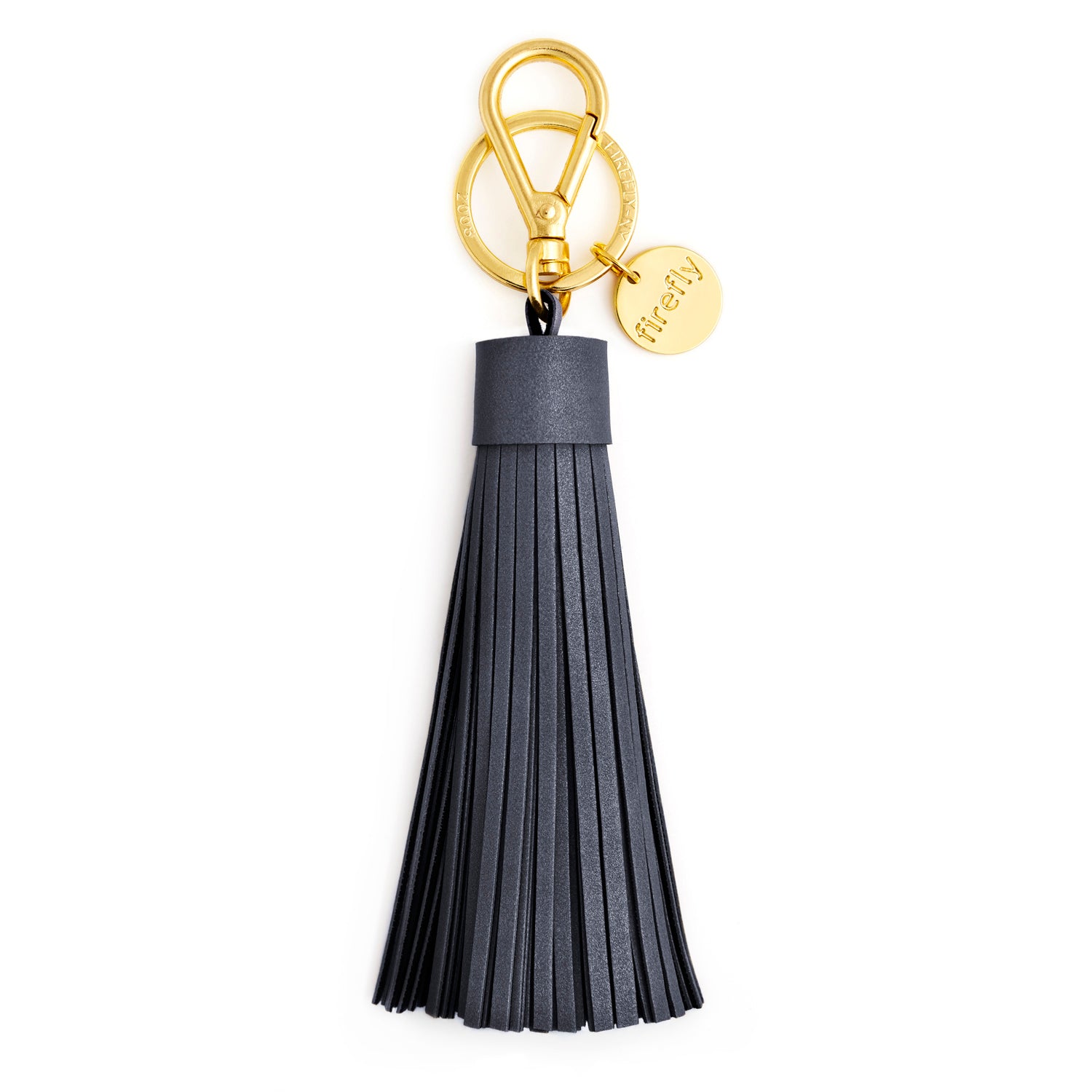 Firefly Reflectors - Dark Denim Soft Tassel Reflector Bag Charm