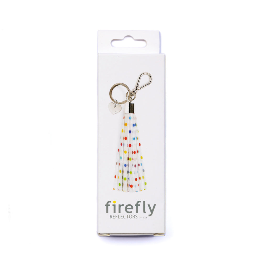 Firefly Reflectors - Rainbow Dots Print Tassel Reflector