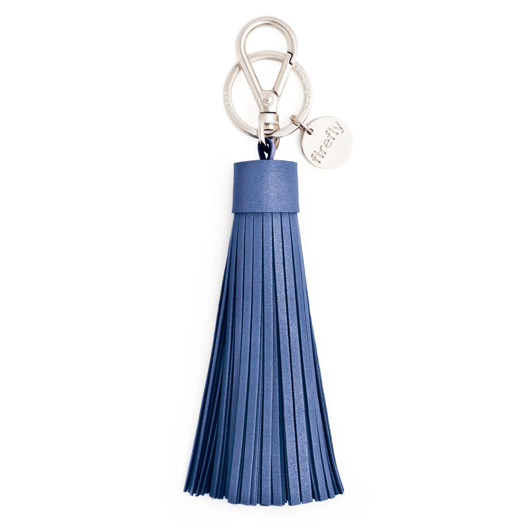 Firefly Reflectors - Sky Blue Soft Tassel Reflector Bag Charm