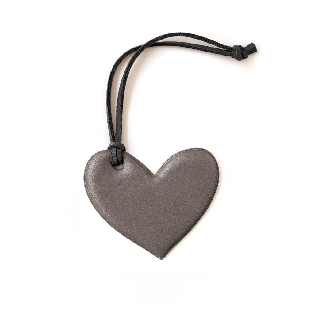 Charcoal Heart Soft Shape Reflector Bag Charm