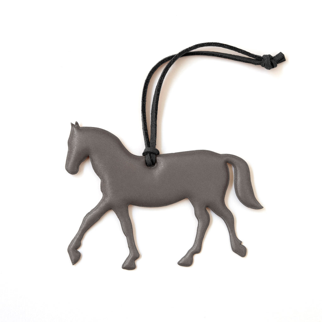 Charcoal Horse Soft Shape Reflector Bag Charm