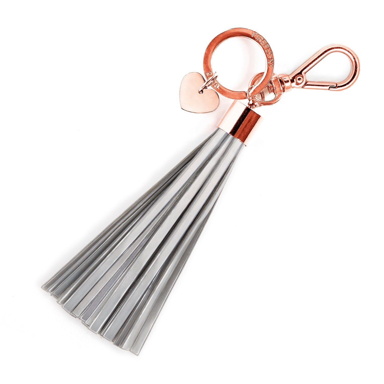 Firefly Reflectors - Grey Sky Rosé Tassel Reflector Bag Charm