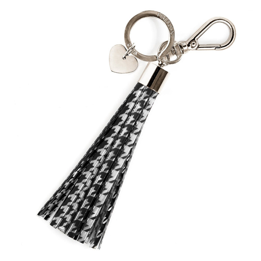 Firefly Reflectors Black Houndstooth Print Tassel Reflector