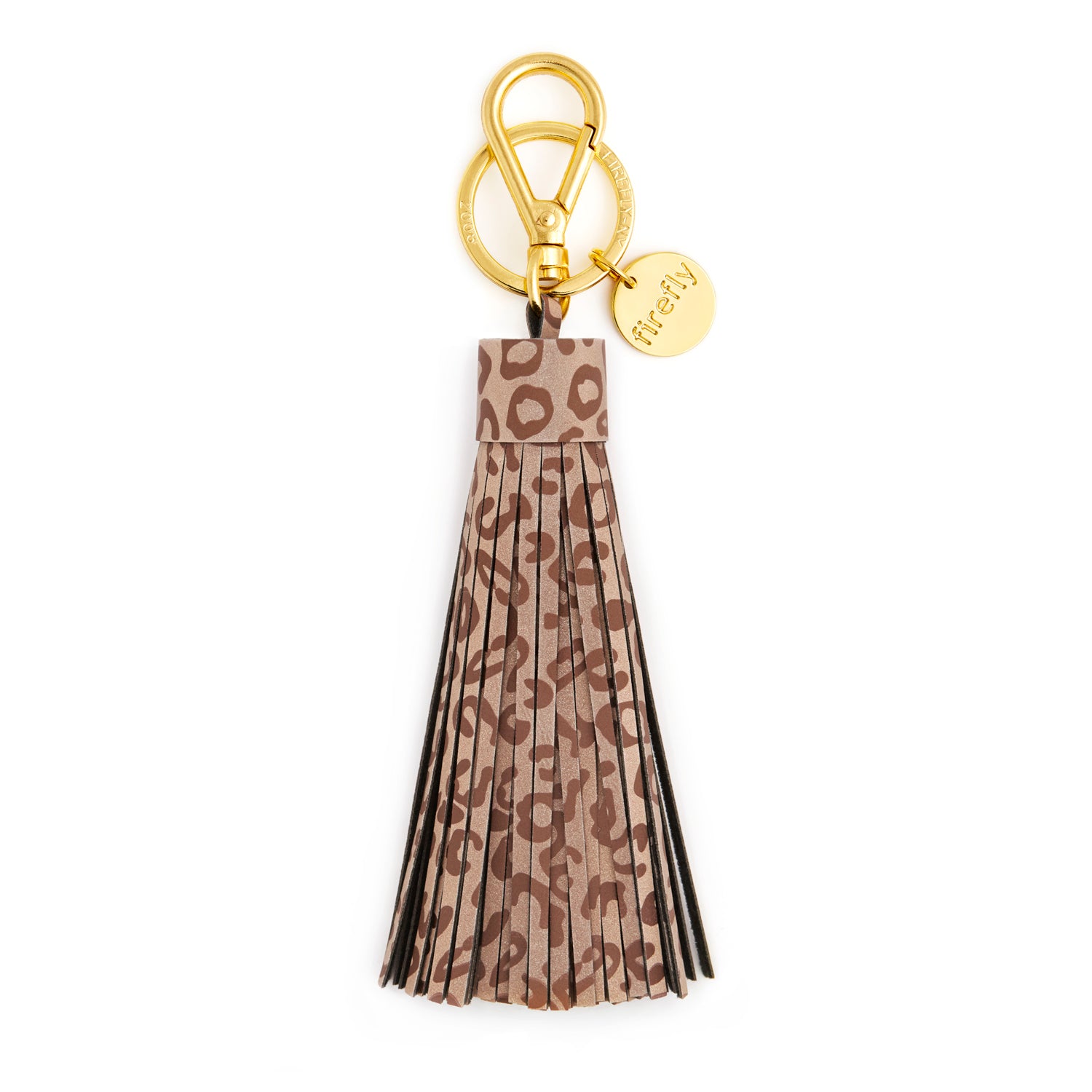Firefly Reflectors - Leopard Print Soft Tassel Reflector Bag Charm