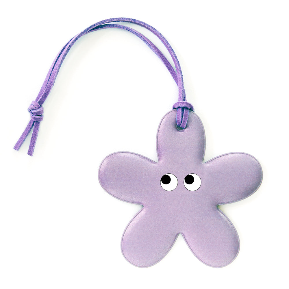 Lilac Flower Reflective Bag Charm from Firefly Reflectors