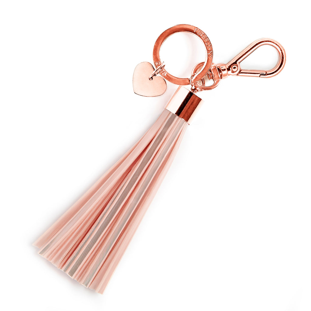 Firefly Reflectors - Nude Pink Rosé Tassel Reflector Bag Charm