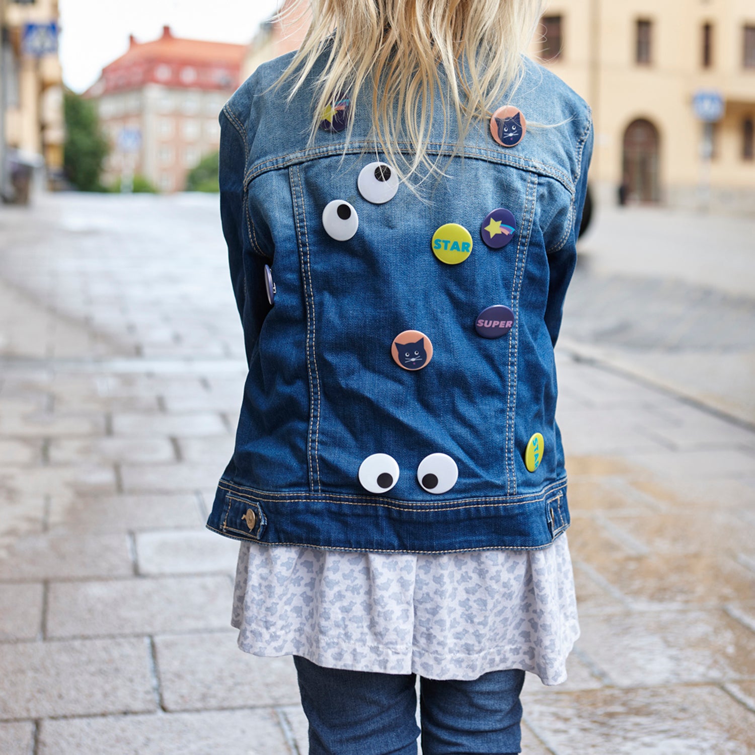 Firefly Reflectors - Reflective 'Super Star' Pin Buttons Set of 6