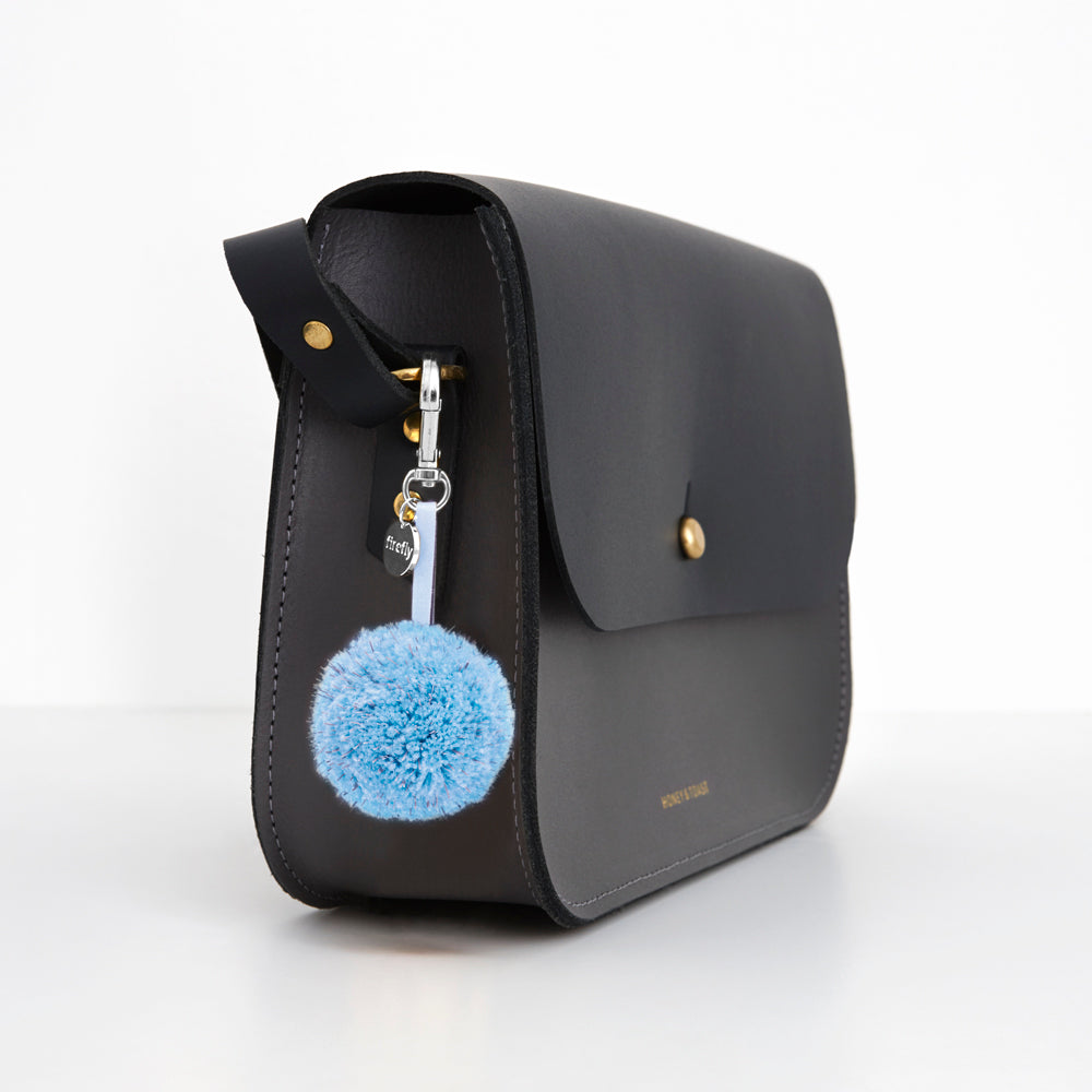 Firefly Reflectors - Reflective Pom Pom Bag Charm - Baby Blue