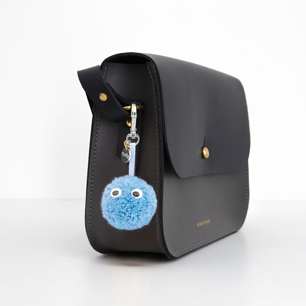 Firefly Reflectors - Reflective Pom Pom Eyes Bag Charm - Baby Blue