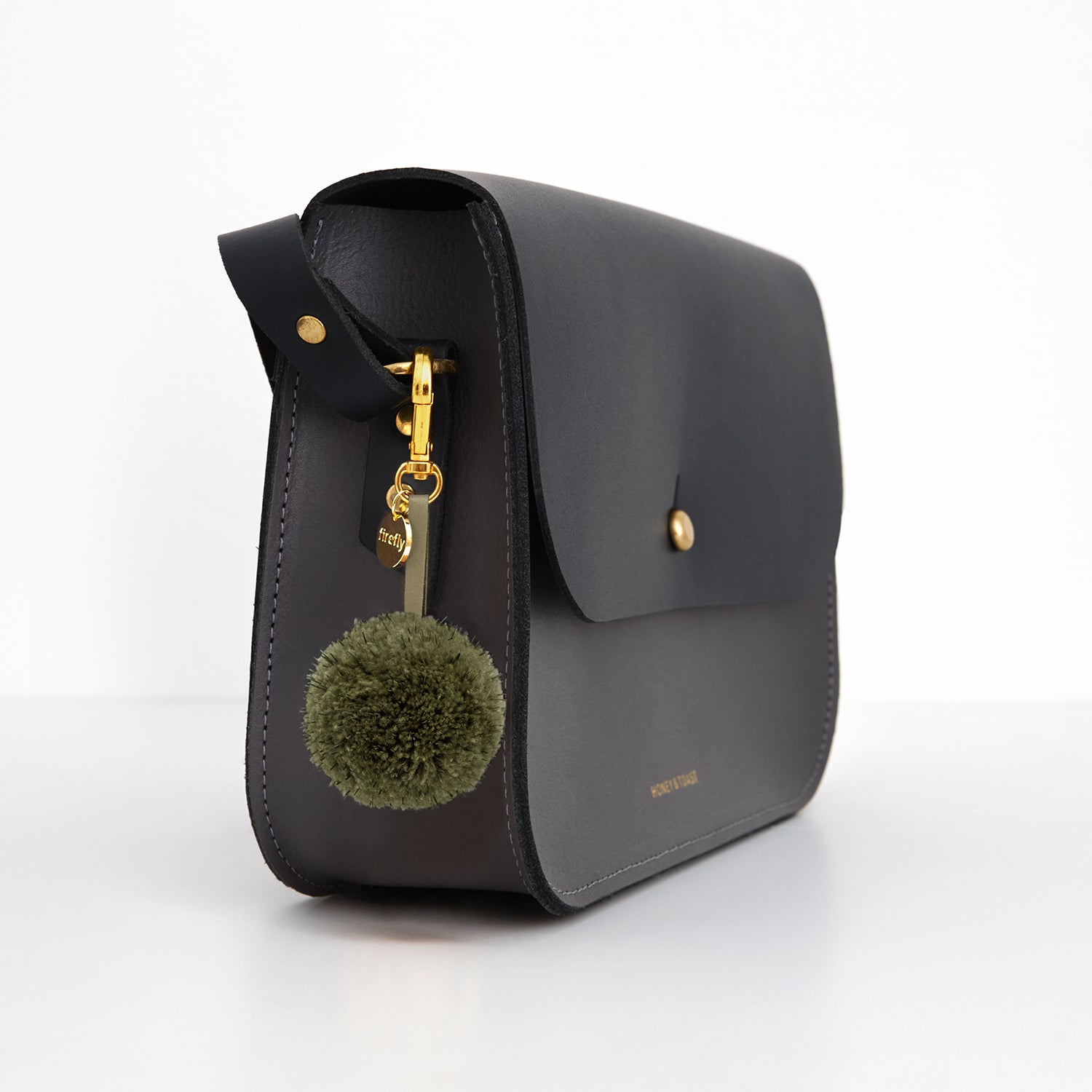 Firefly Reflectors - Reflective Pom Pom Bag Charm - Olive