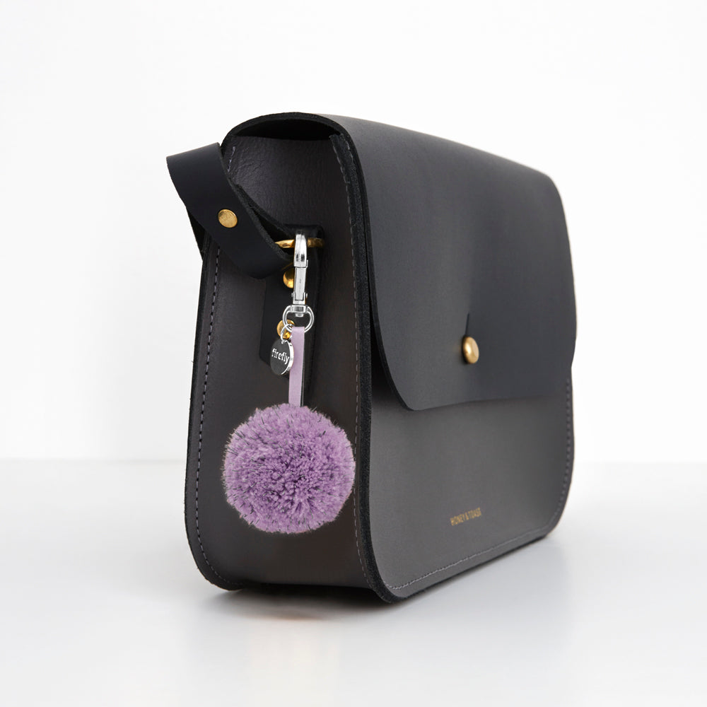 Firefly Reflectors - Reflective Pom Pom Bag Charm - Lilac