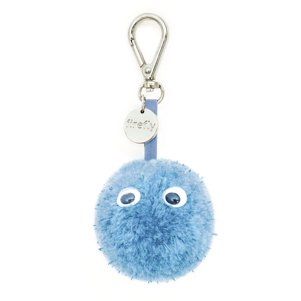Firefly Reflectors - Reflective Pom Pom Eyes Bag Charm - Baby Blue