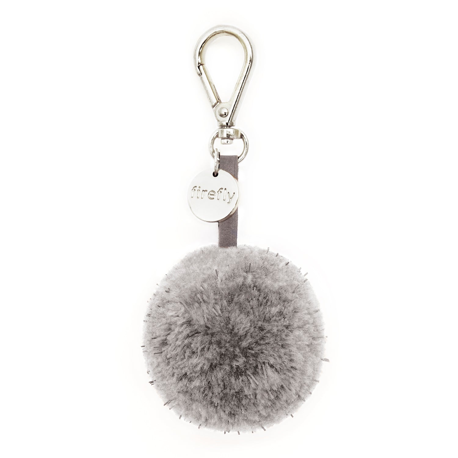 Firefly Reflectors - Reflective Pom Pom Bag Charm - Dove Grey
