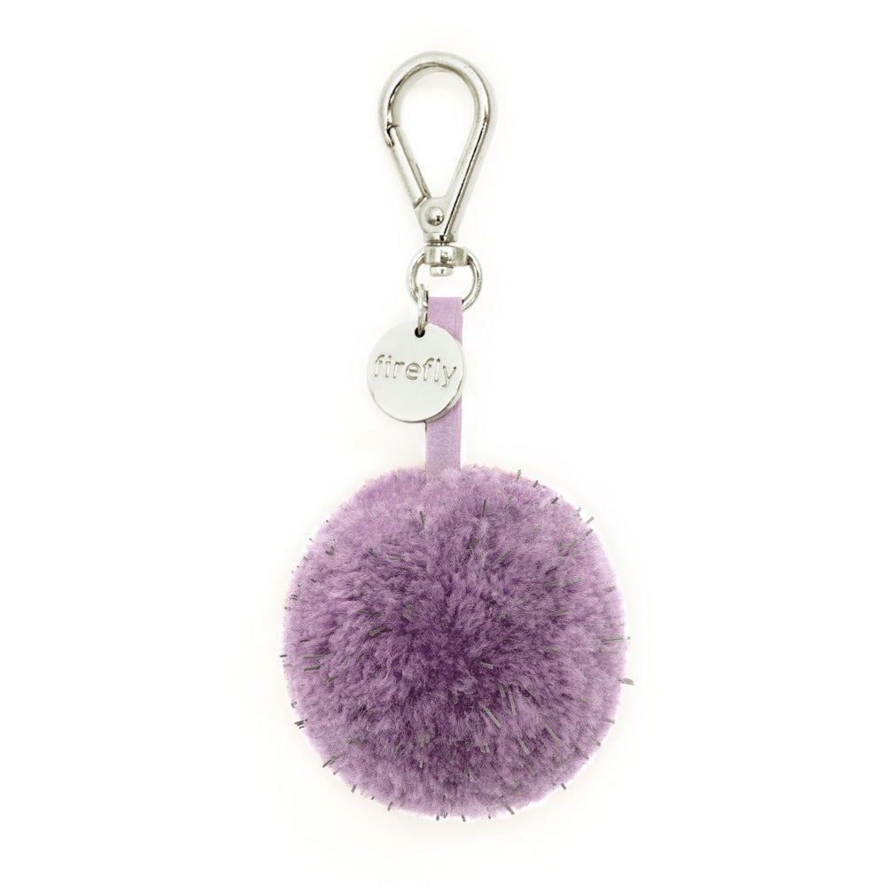 Firefly Reflectors - Reflective Pom Pom Bag Charm - Lilac