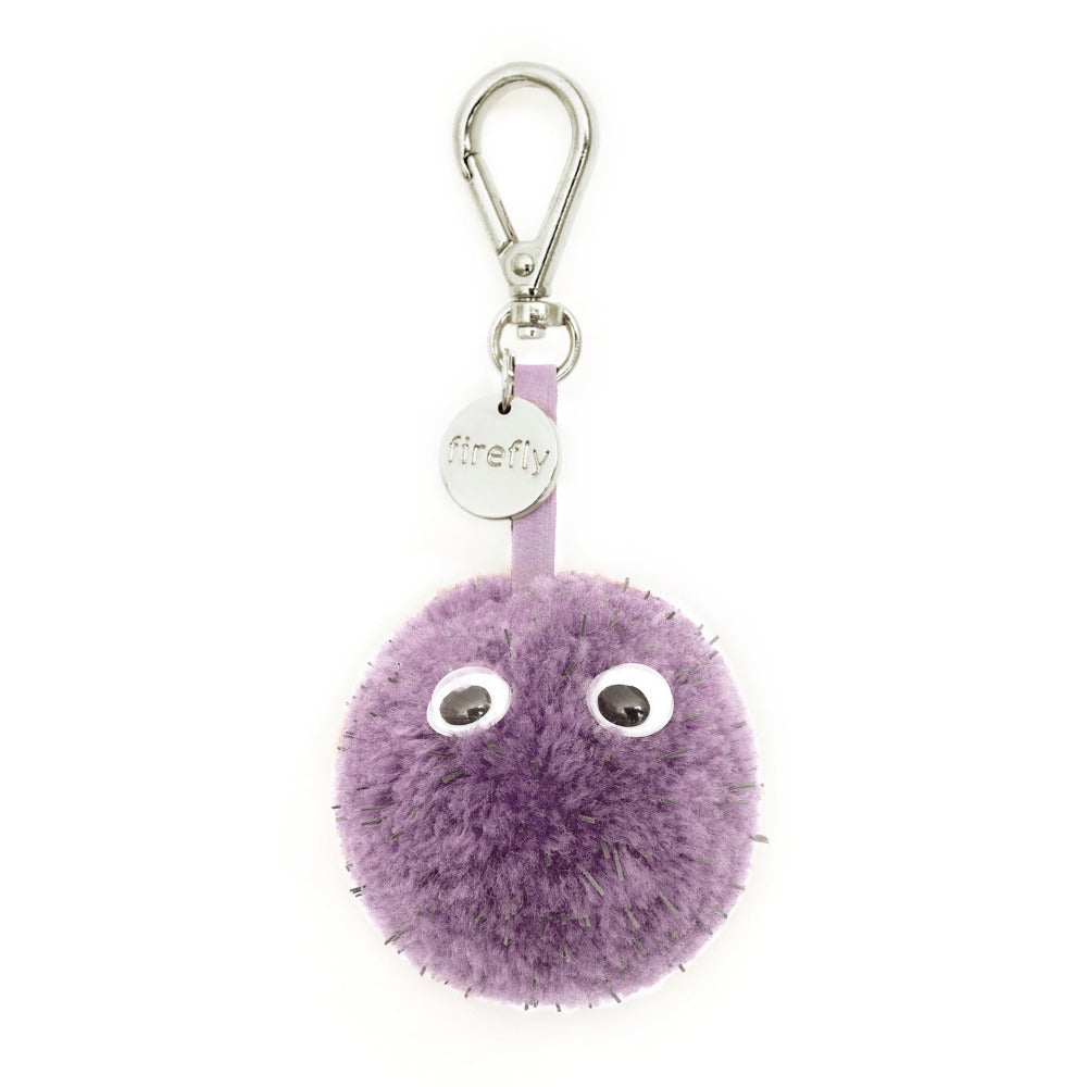 Firefly Reflectors - Reflective Pom Pom Eyes Bag Charm - Lilac