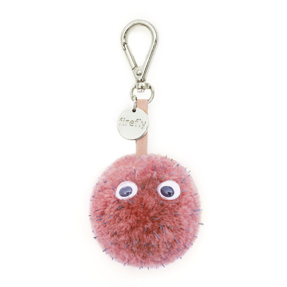 Firefly Reflectors - Reflective Pom Pom Eyes Bag Charm - Rose