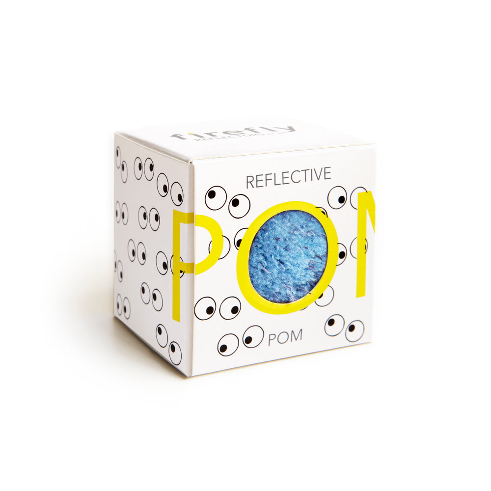 Firefly Reflectors - Reflective Pom Pom Eyes Bag Charm - Baby Blue