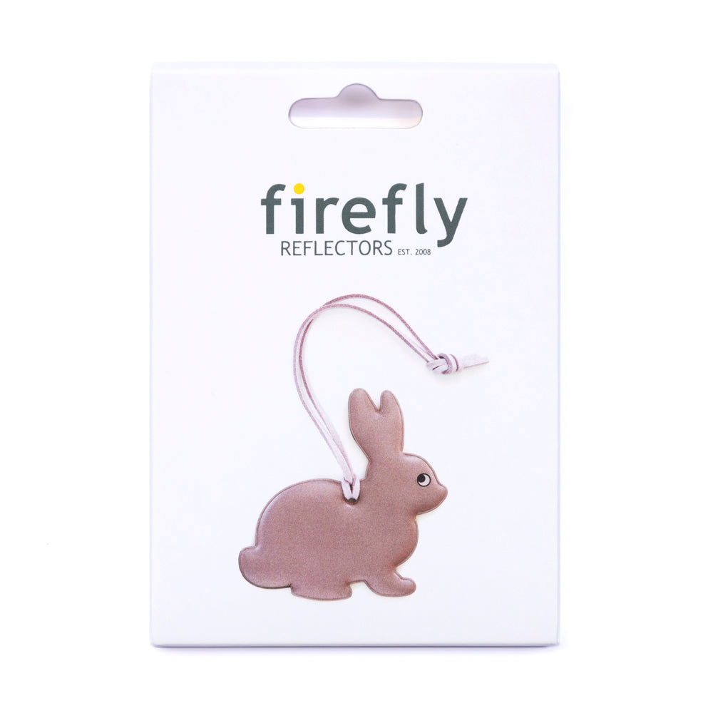 Pink Bunny Soft Shape Reflector Bag Charm