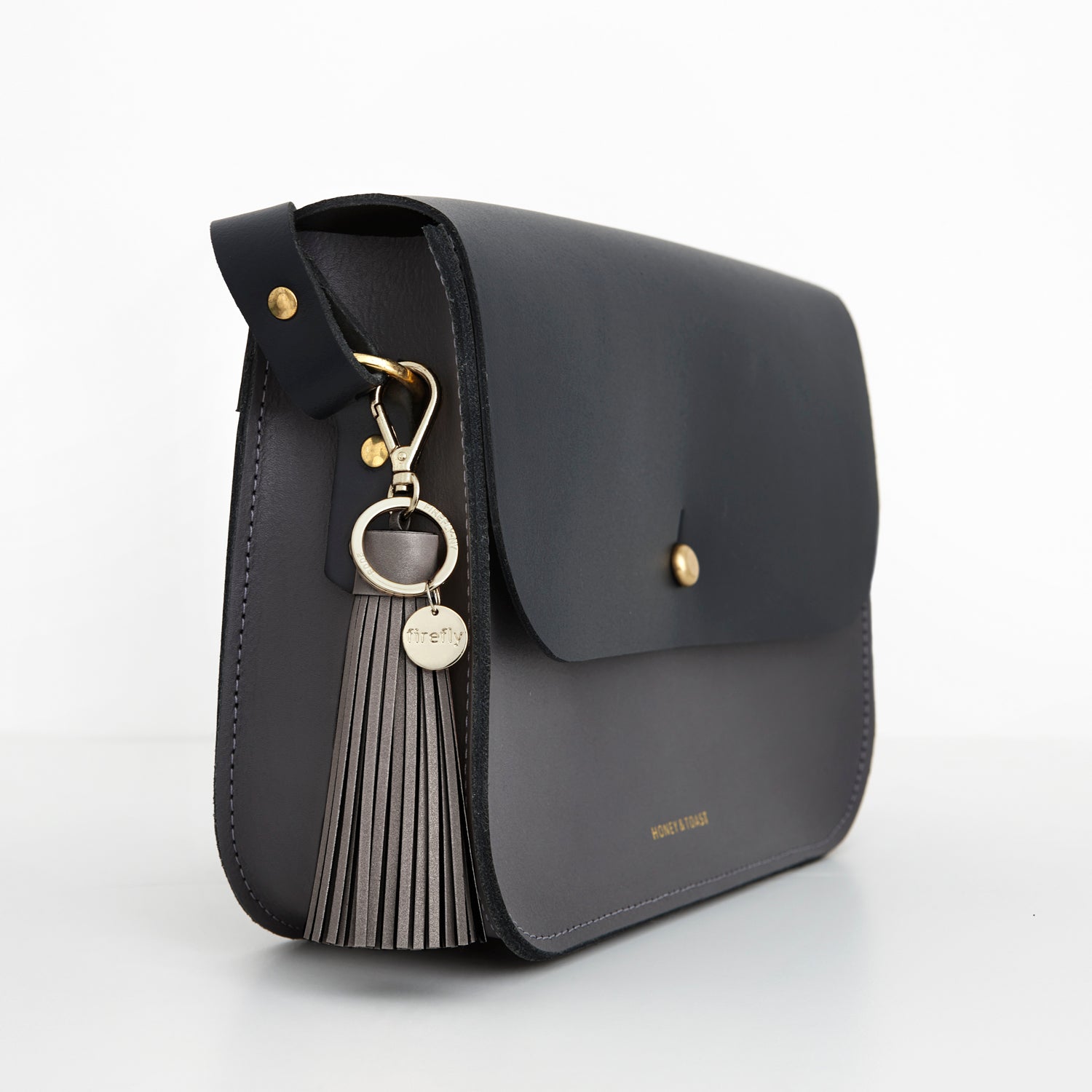 Firefly Reflectors - Charcoal Soft Tassel Reflector Bag Charm