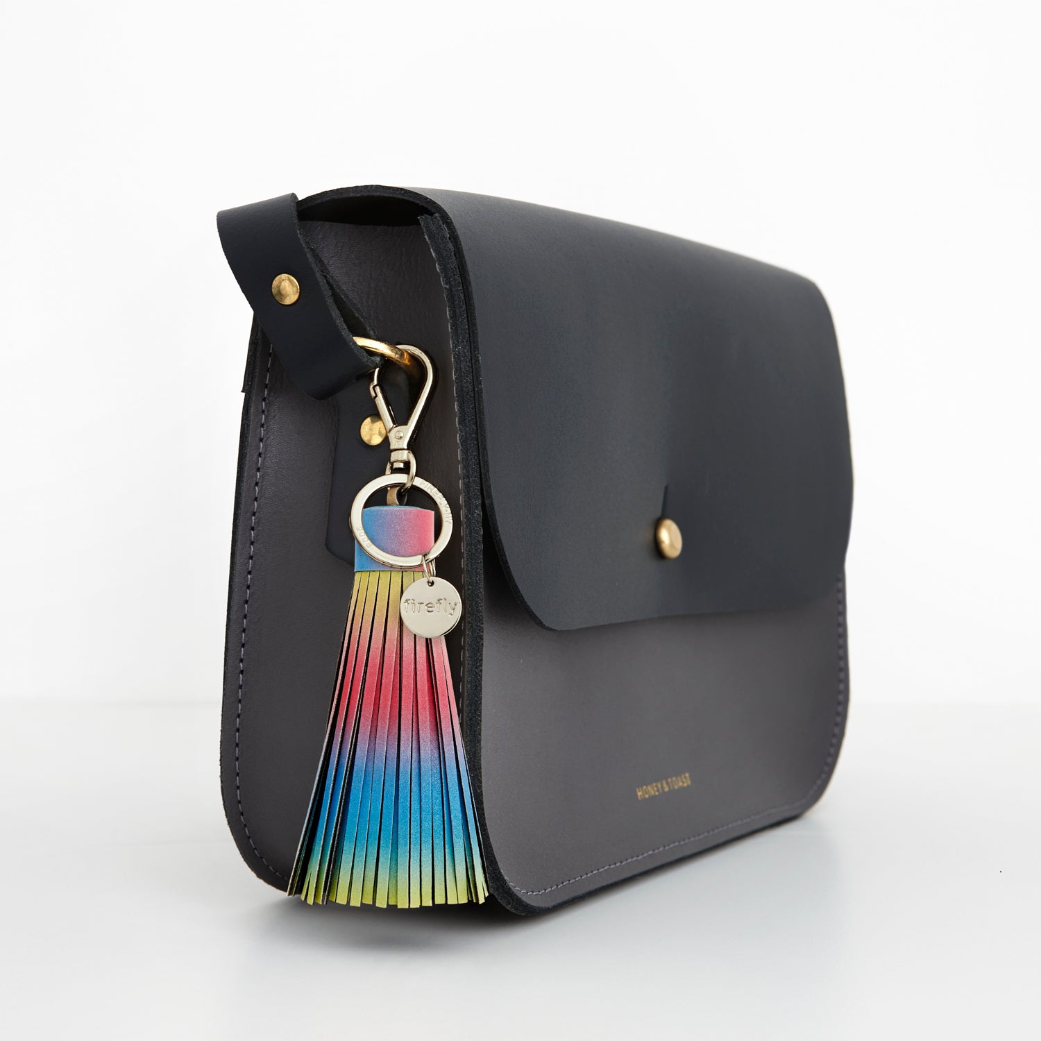 Firefly Reflectors - Holographic Rainbow Soft Tassel Reflector Bag Charm