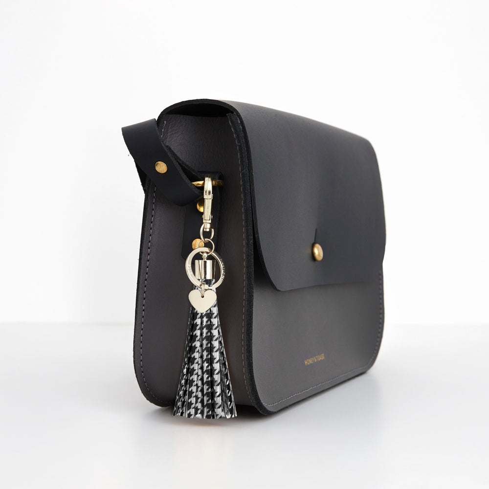 Firefly Reflectors Black Houndstooth Print Tassel Reflector