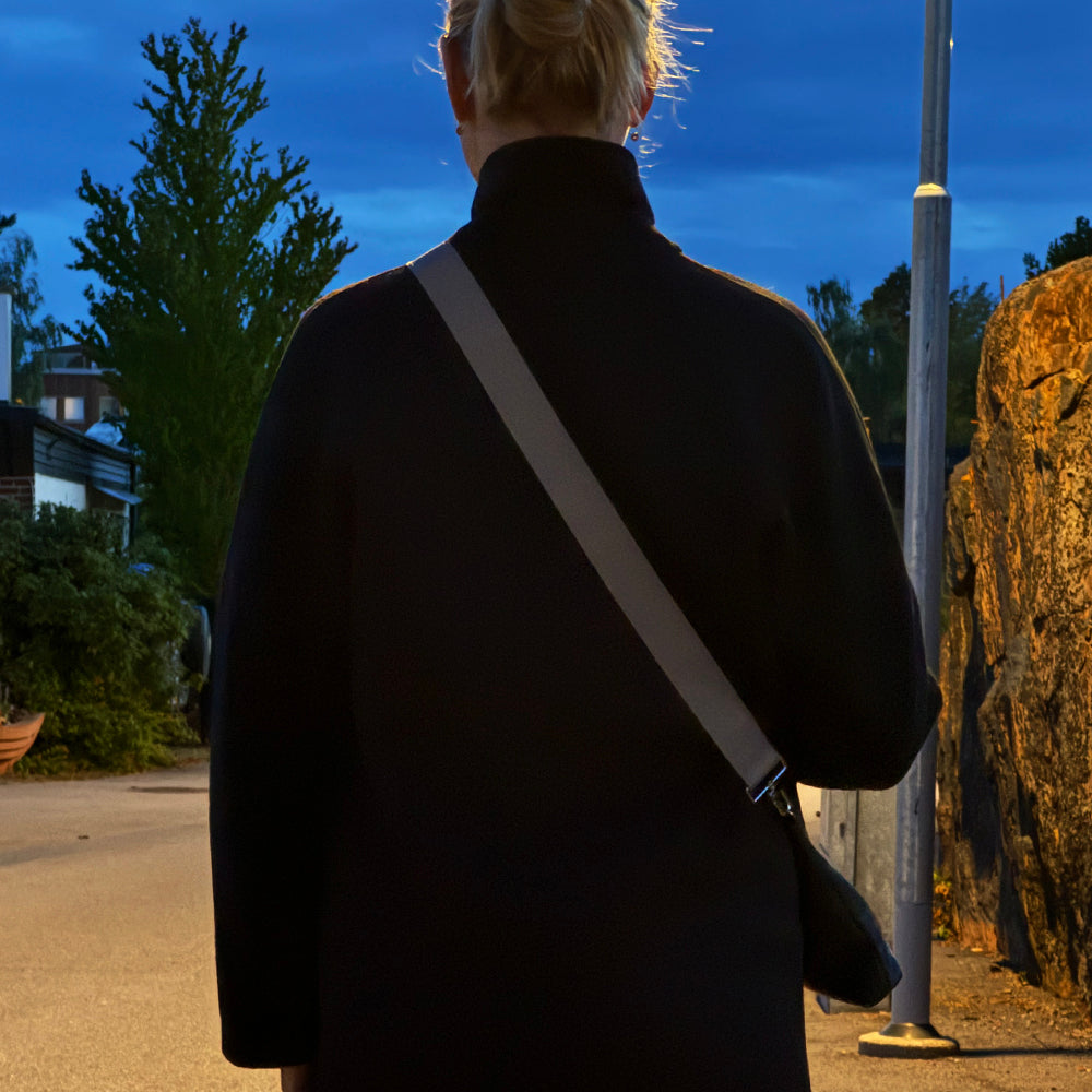 Firefly Reflectors - Reflective Shoulder Strap - Charcoal