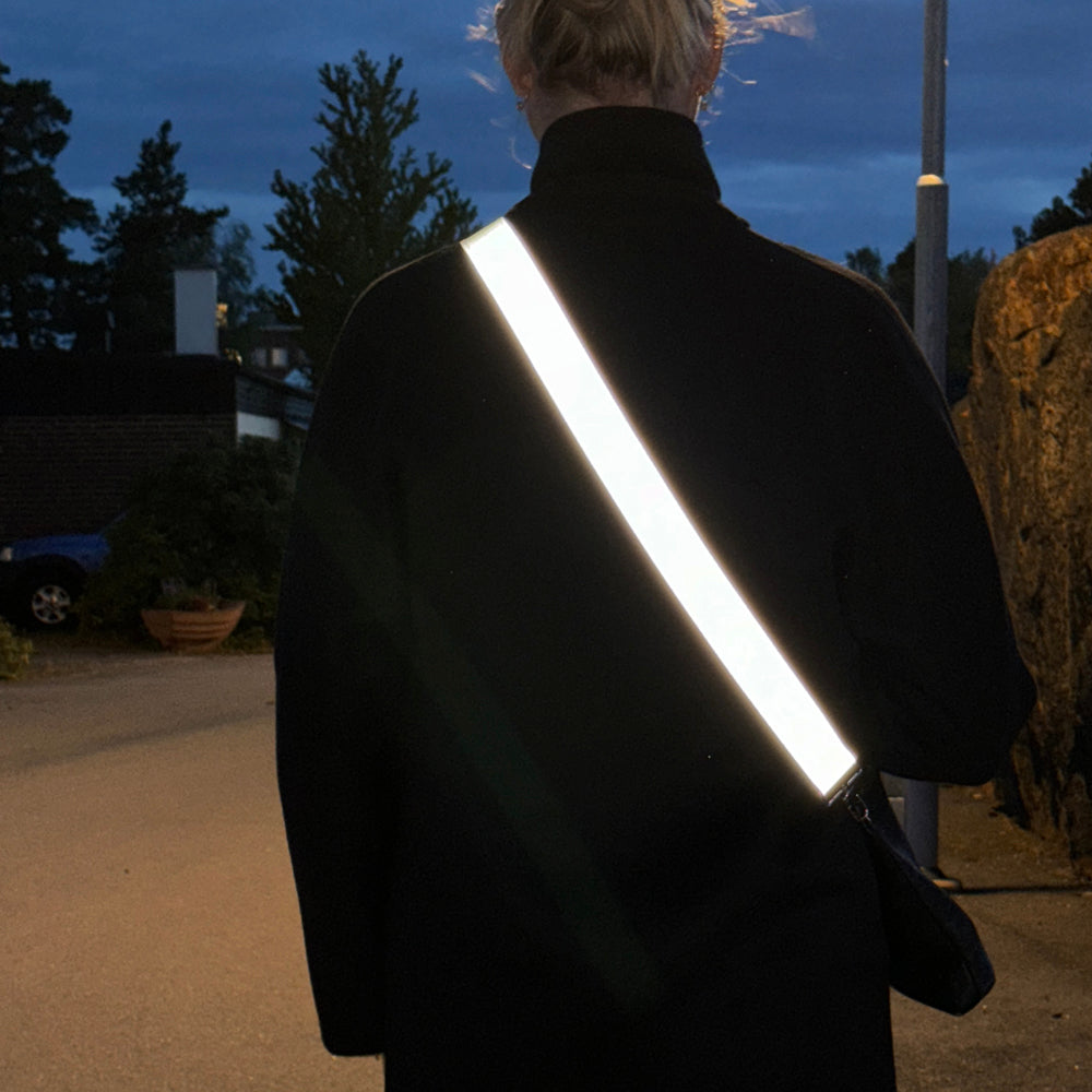 Firefly Reflectors - Reflective Shoulder Strap - Charcoal